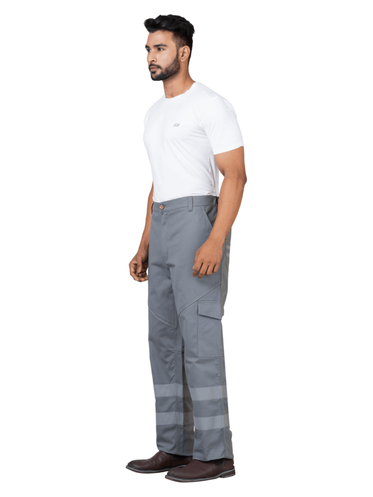 man in grey trousers