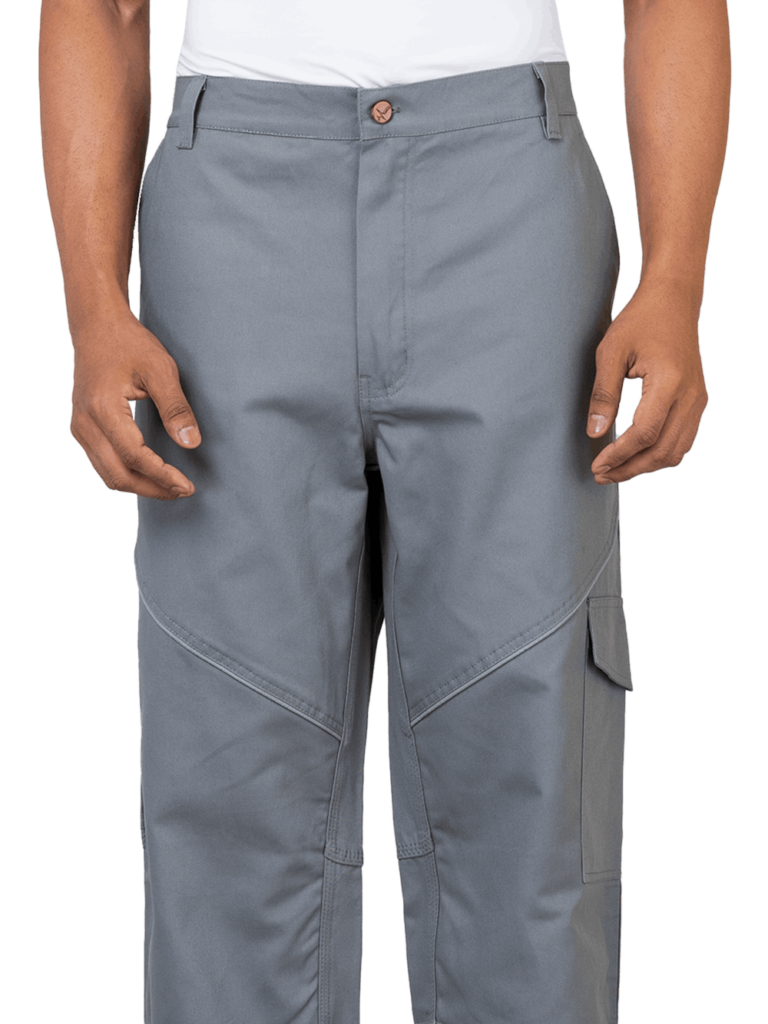 man in grey trousers