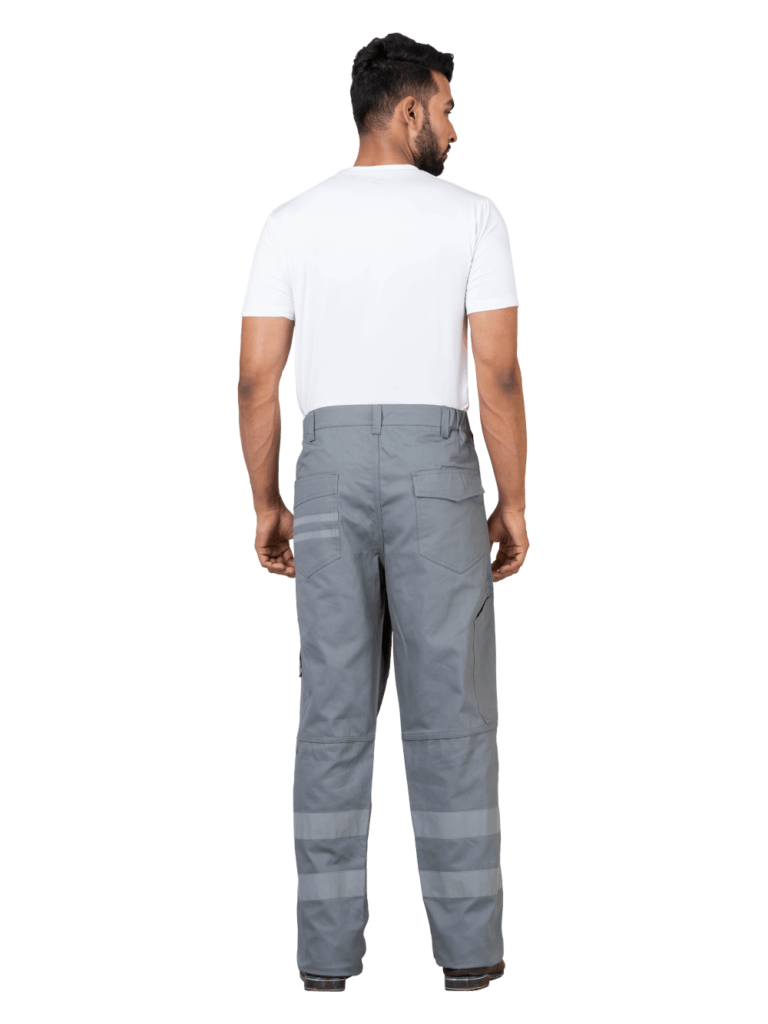 man in grey trousers